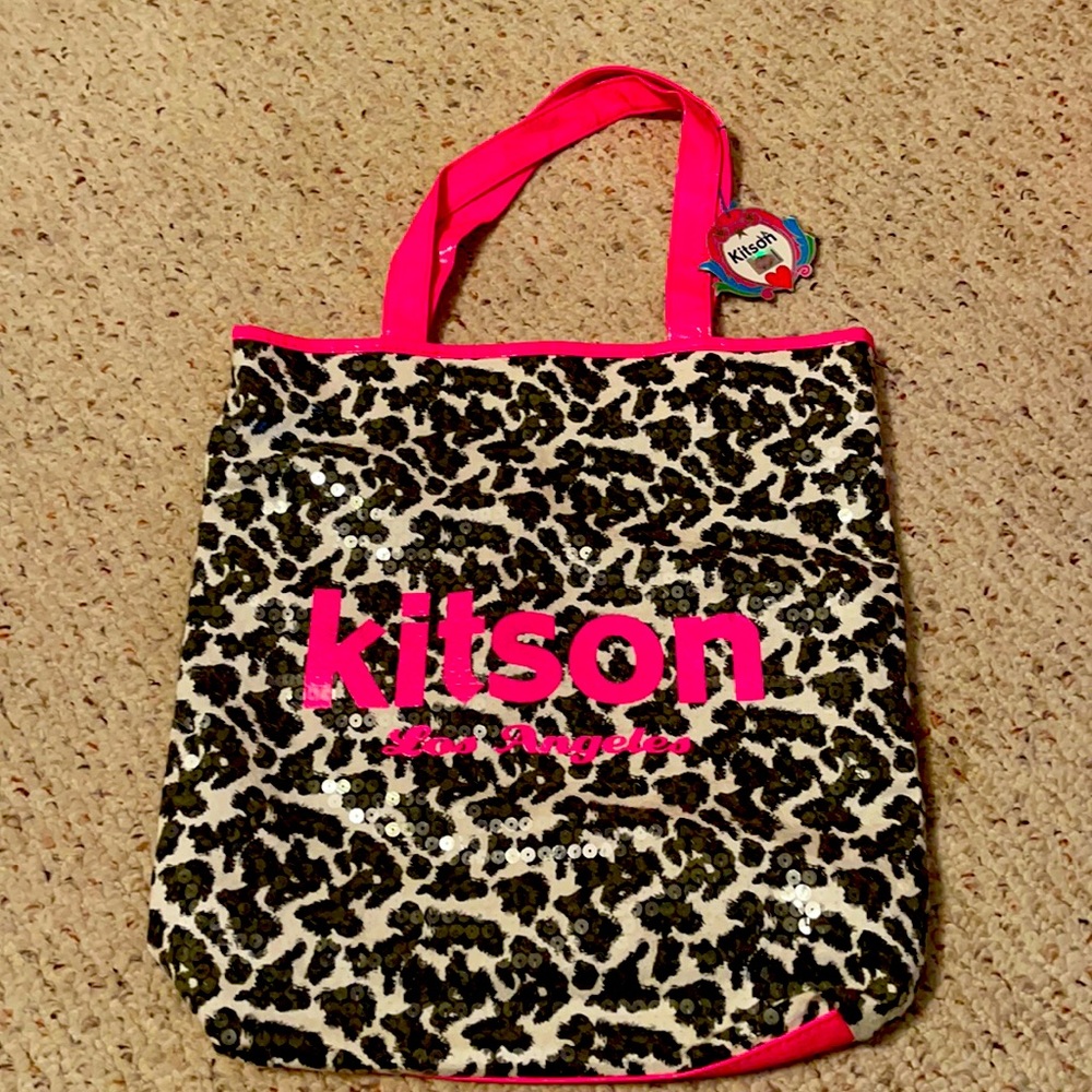 KITSON LEOPARD LADIES SEQUIN TOTE